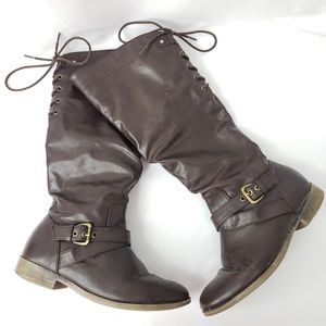 Brown Lace Up Boots